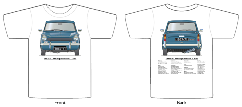 Triumph Herald 13/60 1967-71 T-shirt Front & Back